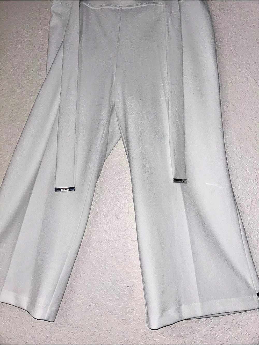 Calvin Klein Wide Leg Pants in White Size L - Picture 6 of 8